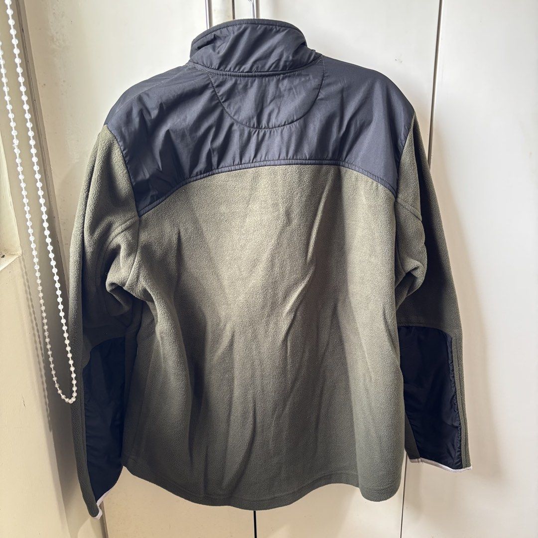 FREE SF caballeros jacket (Category: Coats, Jackets and Outerwear) located in Manila. Submitted by lavieelle (Listing ID 1469783854, Image 3). Description: - free delivery nationwide ‼️ - authentic caballeros jacket bought in US - vintage style, full-zip fleece jacket with olive green body, navy blue shoulder panels, a mock collar, and a green front zipper - rfs: decluttering .