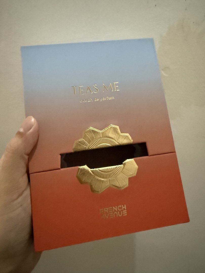 French Avenue Teas Me Extrait de Parfum 100ml (Category: Fragrance & Deodorants) located in Bulacan. Submitted by josherue (Listing ID 1469762432, Image 3). Description: - Brand: French Avenue - Fragrance: Teas Me Extrait de Parfum - Condition: FSM. - Authenticity: Verified authentic via QR code - RFS: Didn’t like the scent. Already have Lattafa Dynasty..