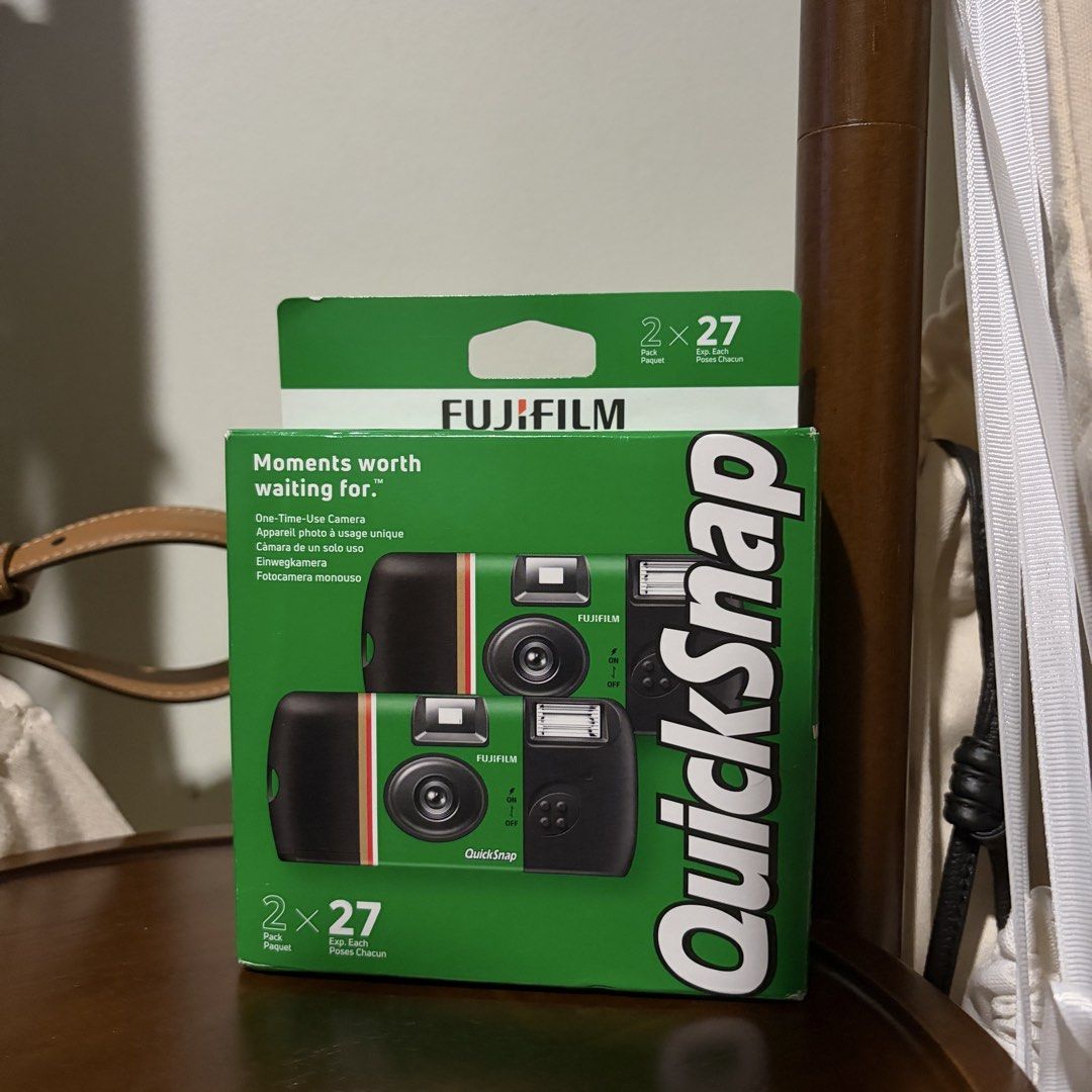 Fujifilm Quicksnap Disposable Camera (27exp) Twin Pack (Category: Cameras) located in Makati City. Submitted by tobaccovanille (Listing ID 1469875357, Image 1). Description: Fujifilm Quicksnap Disposable Camera (27exp) Twin Pack Expiry 09/2028.