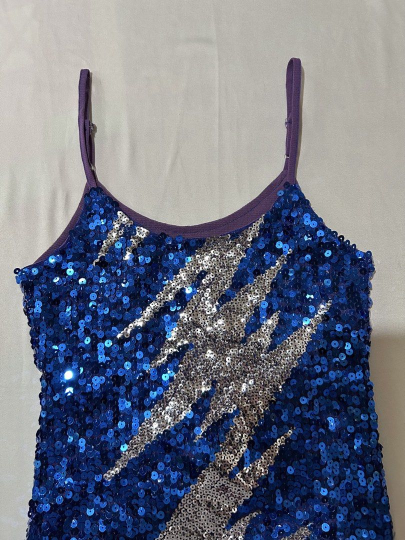 fully beaded sequin top (Category: Sleeveless) located in Pagadian. Submitted by yowna_declutters (Listing ID 1469838815, Image 2). Description: small- medium streche x adjustable strap| dm for more info.