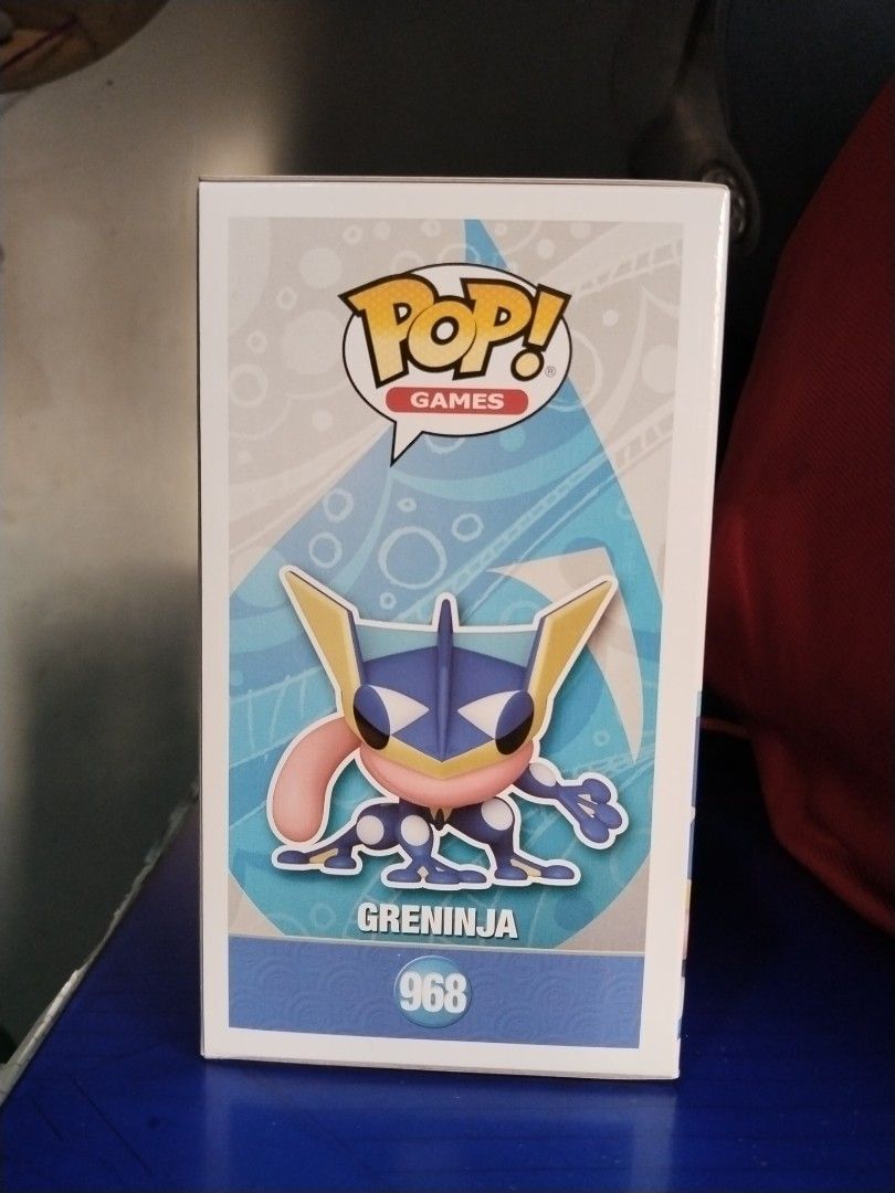 Funko Pop Games Pokémon Greninja 968 Vinyl Figure (Category: Designer & Blind Box Toys) located in Makati City. Submitted by semcollectibles02 (Listing ID 1469846813, Image 3). Description: - Item: Funko Pop Games Pokémon - Greninja (#968) with boss protector Meet up: uptown mall or mitsukoshi mall shipping lalamove only .