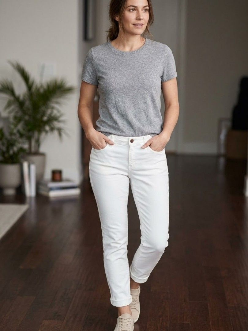 Gap White Jeans (Category: Jeans) located in Santa Cruz. Submitted by deenem (Listing ID 1469767652, Image 1). Description: Like New😍👌 No flaws👌 (Measurements laid flat in inches) Waist: 16-17 Lenght: 36 stretchabe.