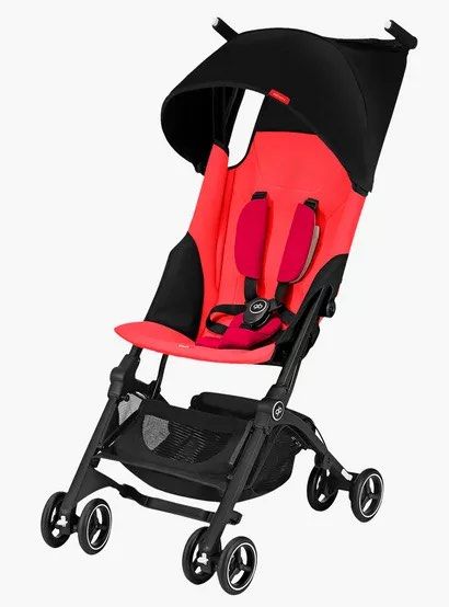 GB Pockit Stroller Red Black Lightweight Compact (Category: Strollers) located in Manila. Submitted by sam_closet (Listing ID 1469880750, Image 1). Description: - Color: Stylish red and black combination with a sleek black frame - Safety: Padded harness straps with shoulder pads included - Sun Protection: Large black sun canopy attached - Storage: Spacious mesh storage basket underneath the seat - Mobility: Swivel front wheels and dual rear wheel