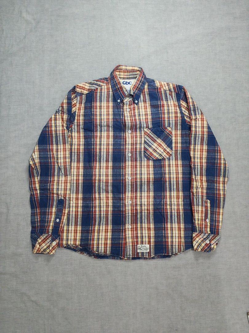 GDC flannel shirt (Category: Tshirts & Polo Shirts ) located in Baguio. Submitted by used_clothing2600 (Listing ID 1469813534, Image 1). Description: GDC flannel shirt made in Japan size large excellent condition width 21 length 28 shoulders 17 sleeve length 26 P 680.