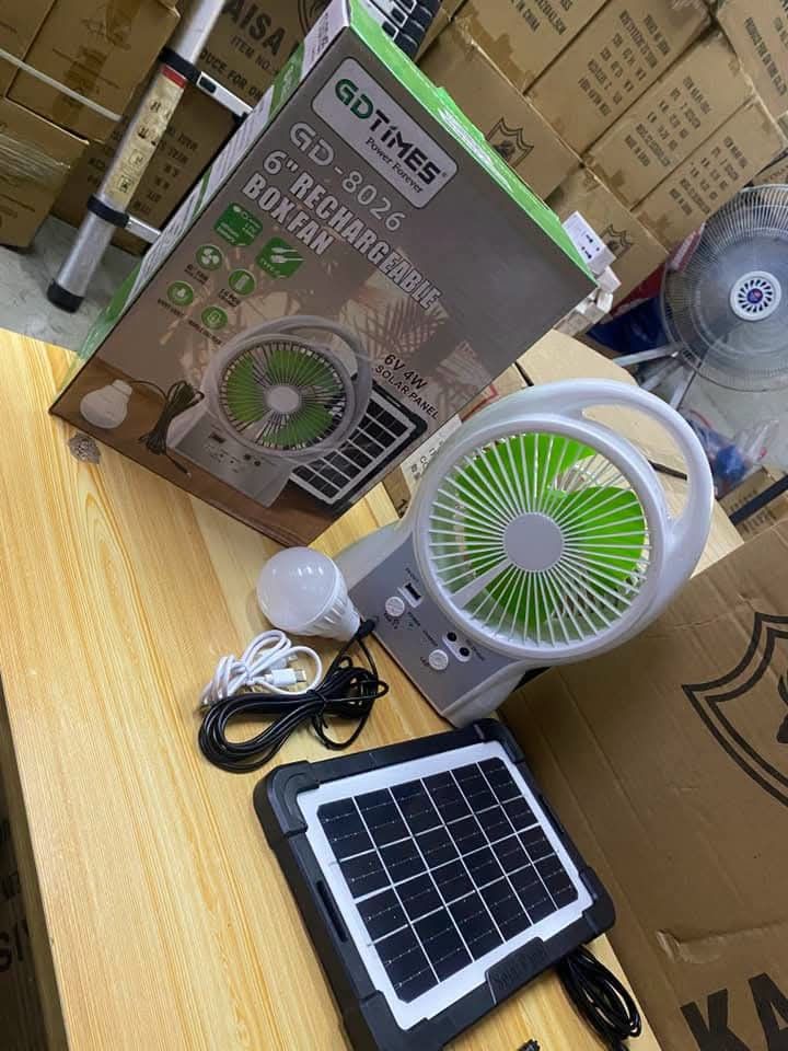 GDTimes Solar fan with bulb (Category: Fans) located in Manila. Submitted by yzcartph (Listing ID 1469855960, Image 1). Description: .