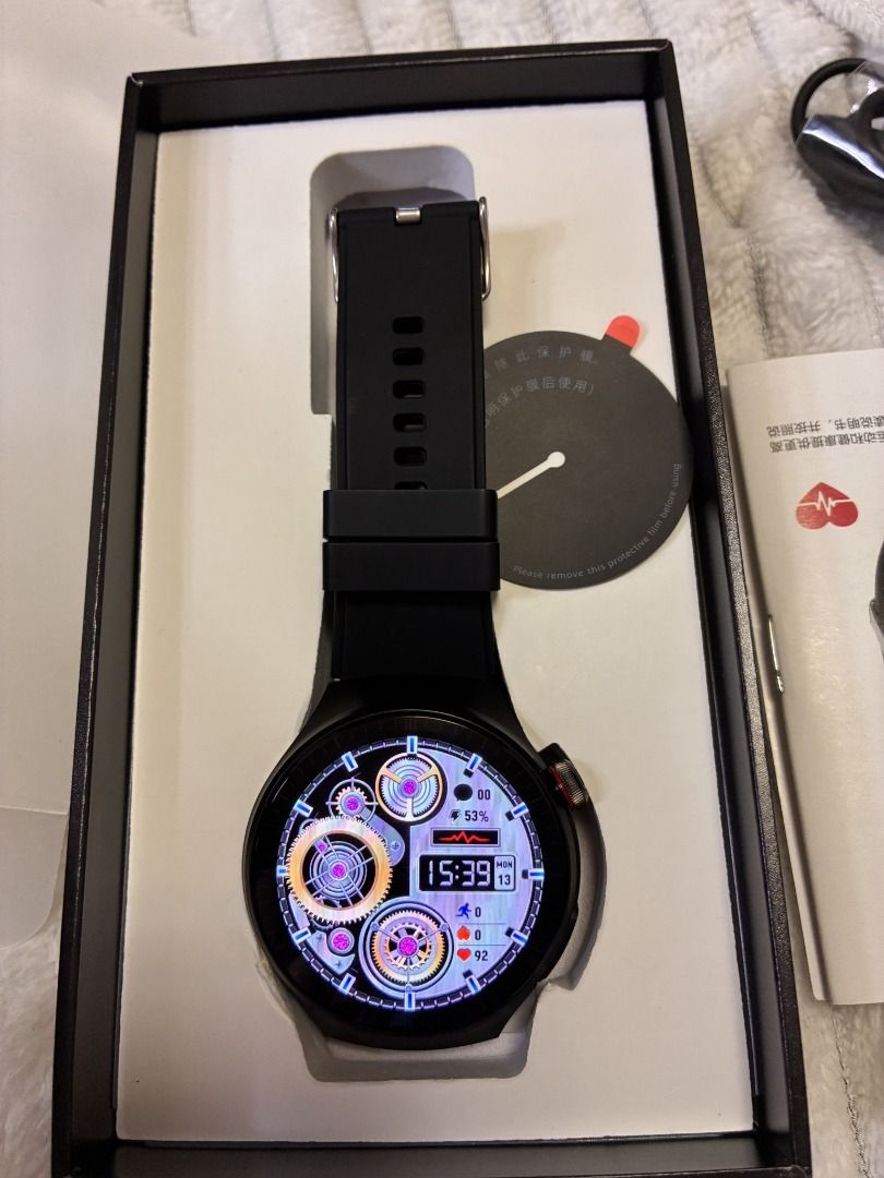 Generic ECG Smartwatch / DeepFit – Black (Category: Wearables & Smart Watches) located in Caloocan City. Submitted by onlineaholic (Listing ID 1469826534, Image 3). Description: Generic ECG Smartwatch / DeepFit in black ⌚ - Round watch face - Black strap - Includes box, charging cable, and booklet shown in the photos - Protective film still attached to the watch face Please check the photos for the actual item and inclusions. Message me if intere