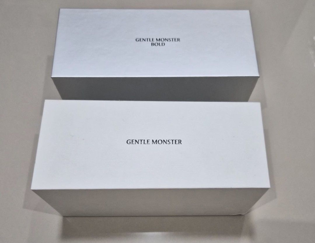 Gentle Monster boxes (Category: Everything Else Others) located in Paranaque City. Submitted by lovelife.312 (Listing ID 1469835829, Image 1). Description: ***PLEASE READ CAREFULLY*** - 2 authentic Gentle Monster boxes (1 standard white box, 1 Bold Silver box) - Includes inner paper sleeves MAILING AND DELIVERY: - Meet up only SM City Sucat, Uptown Mall BGC and Ayala Malls by the Bay. - After lunch time 1pm onward. - If you prefer delivery, buyer