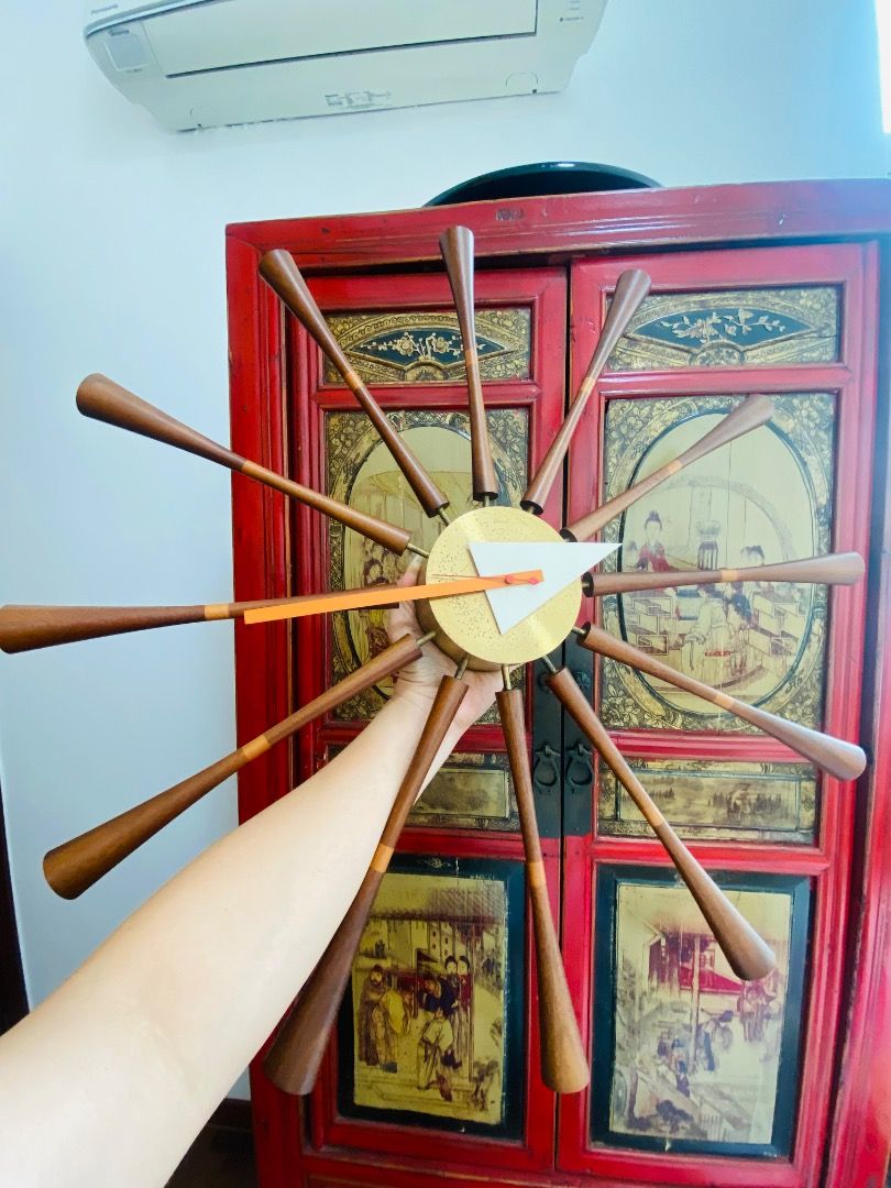 George Nelson Spindle Clock , Furniture & Home Living, Home Decor ...