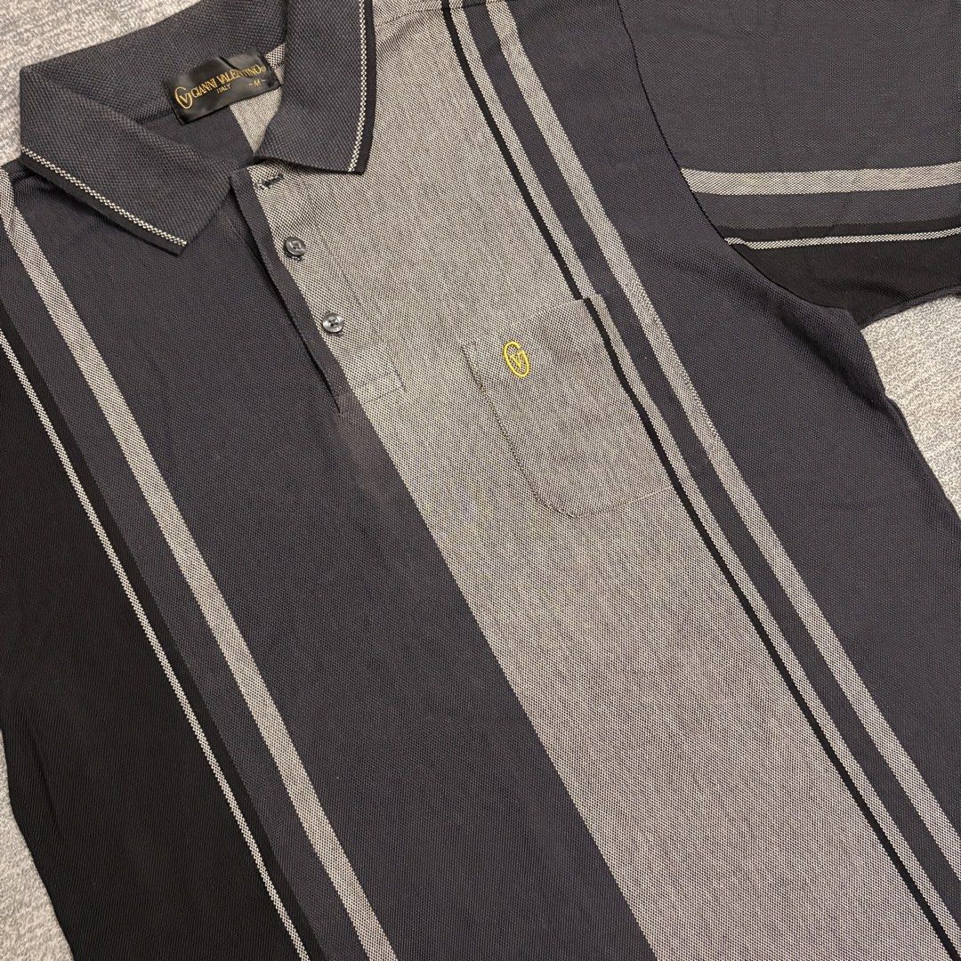 Gianni Valentino Vintage Vertical Stripe Pattern (Category: Formal Shirts) located in Batangas. Submitted by bermudaph.2 (Listing ID 1469797921, Image 2). Description: Color rate : Dark Blue.