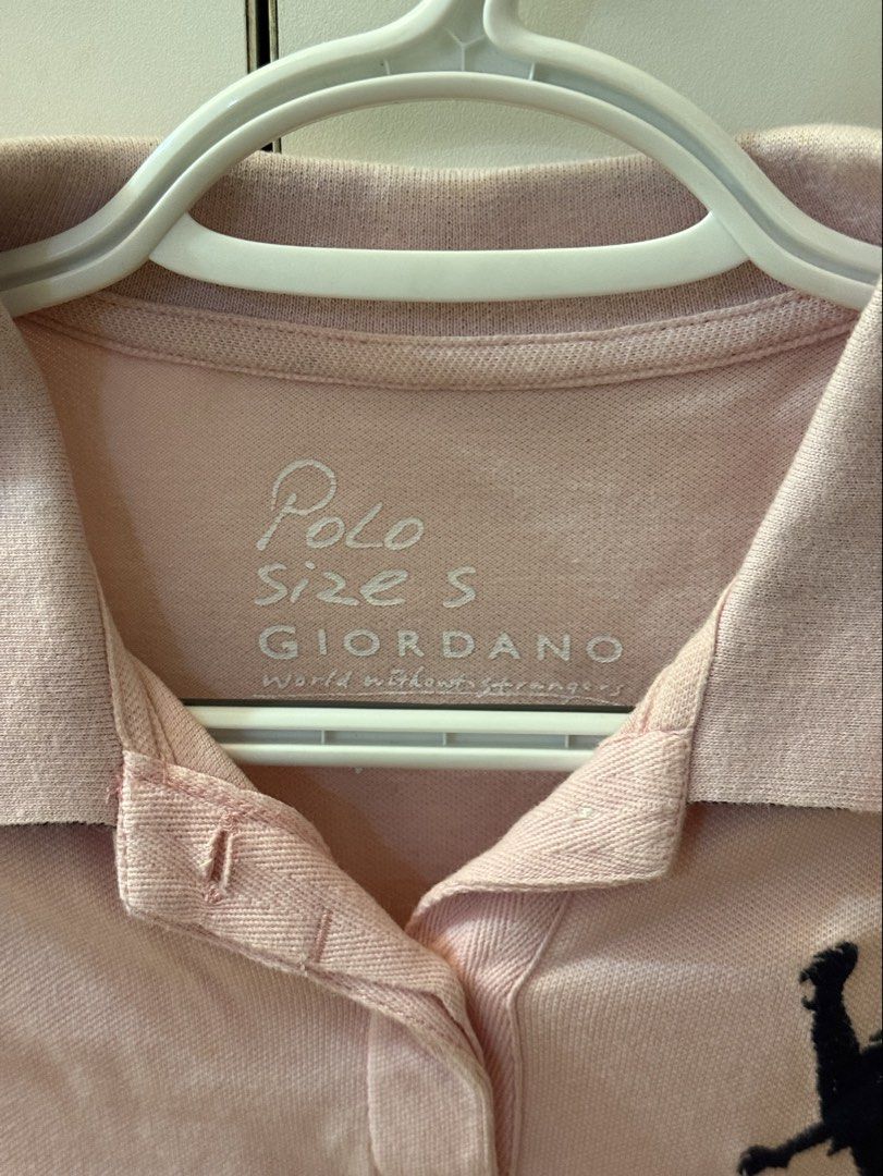 Giordano Light Pink Polo Long and Slim (Category: Others Tops) located in Quezon City. Submitted by hazpreloved (Listing ID 1469844583, Image 2). Description: Actual photos posted Discounts available for bulk orders Tags: GU, uniqlo, bershka, cotton on, h&m, mango, love bonito.