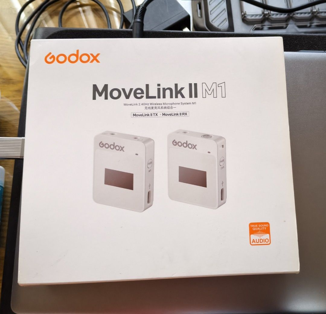 Godox MoveLink II M1 Wireless Microphone System (Category: Microphones) located in Bamban. Submitted by jpthrift_90210 (Listing ID 1469900197, Image 1). Description: - Model: Godox MoveLink II M1 (2.4GHz Wireless Microphone) - Color: Clean White - Inclusions: 1x Transmitter, 1x Receiver, Manual, and Original Box - Condition: Excellent, neatly stored in original foam inserts - Best for: Vlogs, interviews, and content creation - RFS: Decluttering /