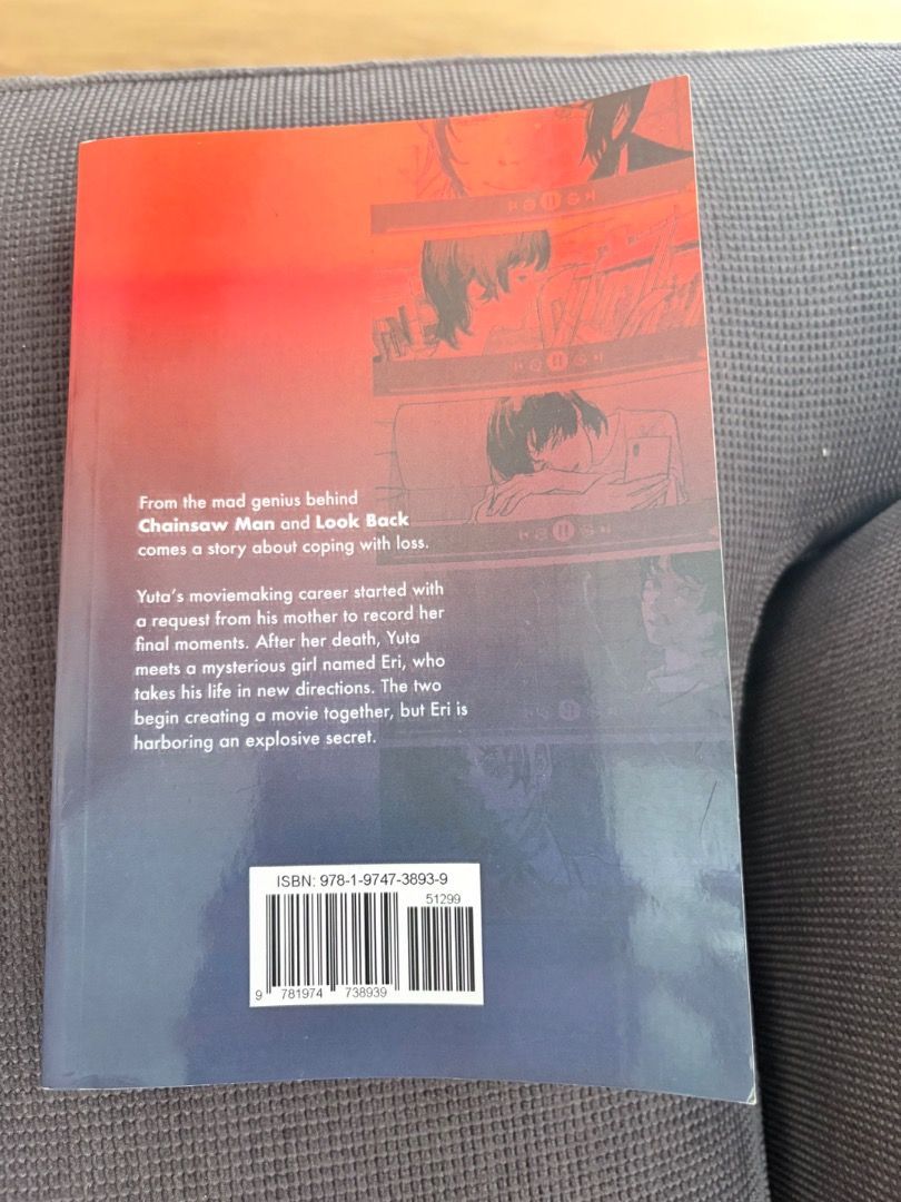 Goodbye Eri Manga by Tatsuki Fujimoto (Category: Comics & Manga) located in Muntinlupa City. Submitted by lassi2188 (Listing ID 1469765749, Image 2). Description: Goodbye Eri manga in good condition Probably bootleg copy. Not sure cos bought here. MOP: gcash Location: Alabang.