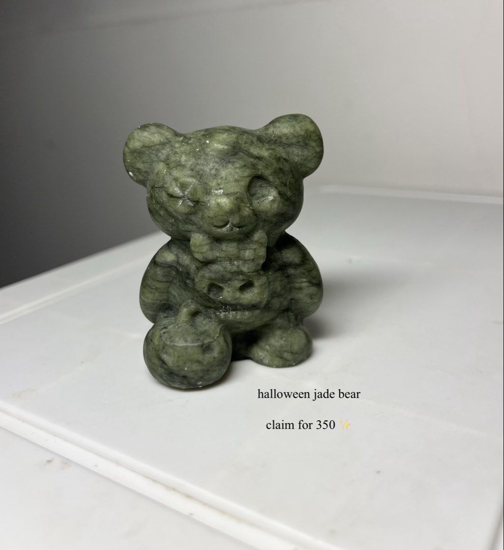 Green Jade - Halloween Bear (Category: Precious Stones) located in Marikina City. Submitted by _project.quartz (Listing ID 1469838862, Image 1). Description: LAST PRICE ALREADY POSTED FOR FASTER TRANSACTION Can send a video to appreciate the item more closely. I also post items on fb marketplace. RFS: Reducing my curated collection due to limited space. Pieces are recently acquired. Check my profile for more crystal sale 💎 Location: Marikina Can