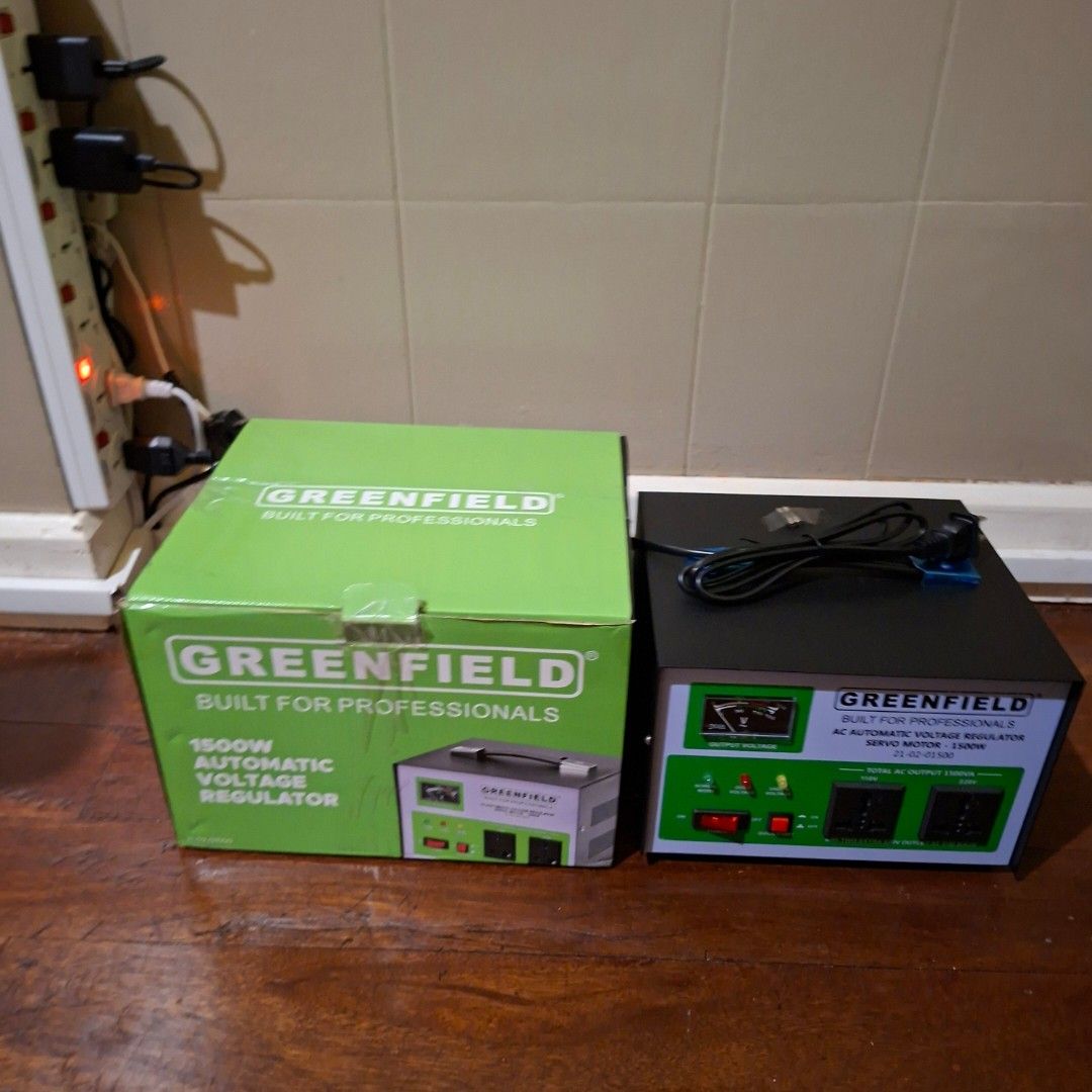 Greenfield 1500w avr automatic voltage regulator (Category: Cleaning Tools & Supplies) located in Manila. Submitted by d_real_deal (Listing ID 1469937288, Image 2). Description: .