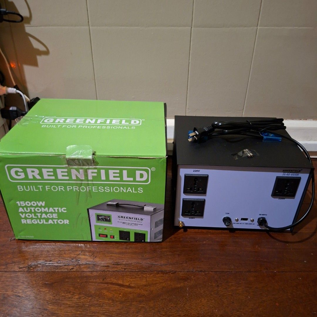 Greenfield 1500w avr automatic voltage regulator (Category: Cleaning Tools & Supplies) located in Manila. Submitted by d_real_deal (Listing ID 1469937288, Image 3). Description: .