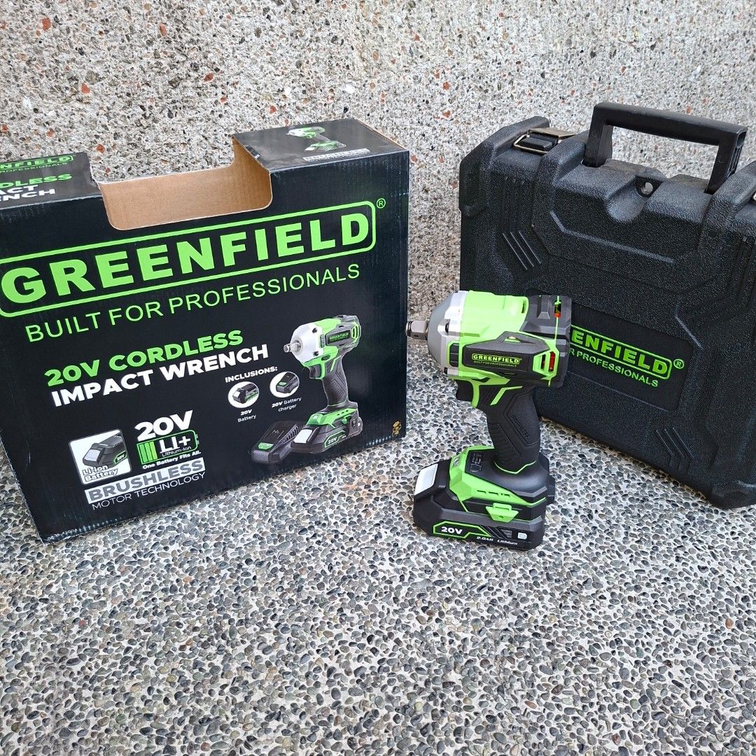 Greenfield impact wrench cordless 20v (Category: Craft Supplies & Tools) located in Pasig City. Submitted by d_real_deal (Listing ID 1469937571, Image 1). Description: .