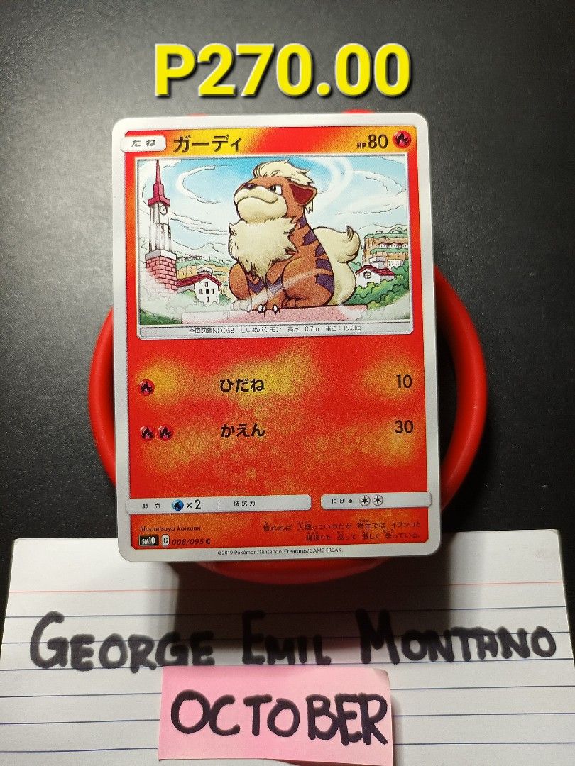 Growlithe 008/095 Common (Category: Raw Singles) located in Daet. Submitted by .wenz (Listing ID 1469896984, Image 1). Description: .