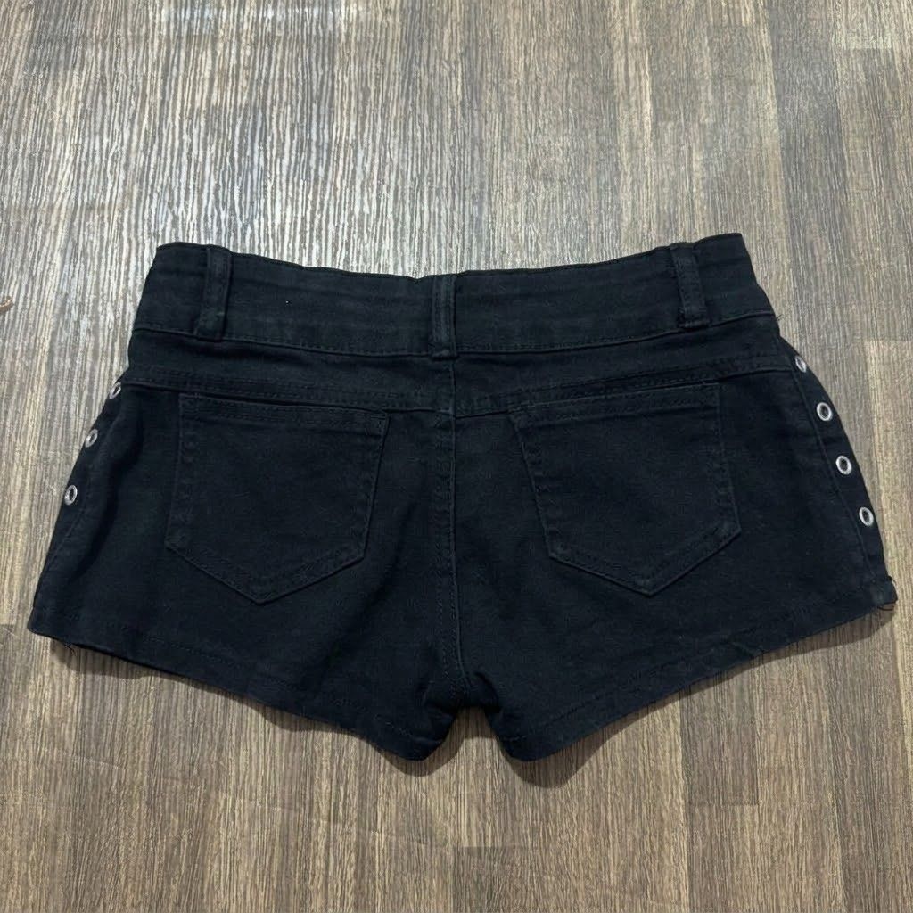 grunge goth micro mini black denim shorts (Category: Shorts) located in Pasig City. Submitted by misssynergy1800 (Listing ID 1469884111, Image 2). Description: .