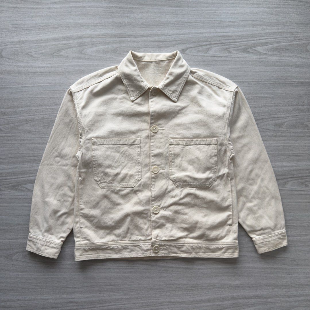 GU Chef Jacket Off-White (Category: Coats, Jackets and Outerwear) located in Zamboanga. Submitted by timelytreasuresthrift (Listing ID 1469805237, Image 1). Description: GU Chef Jacket Off-White 100% Cotton Excellent Condition Actual measurements (Inches): 25 Length 20.5 Armpit to armpit 20.5 Shoulder 22 Sleeve Php 900 + sf.