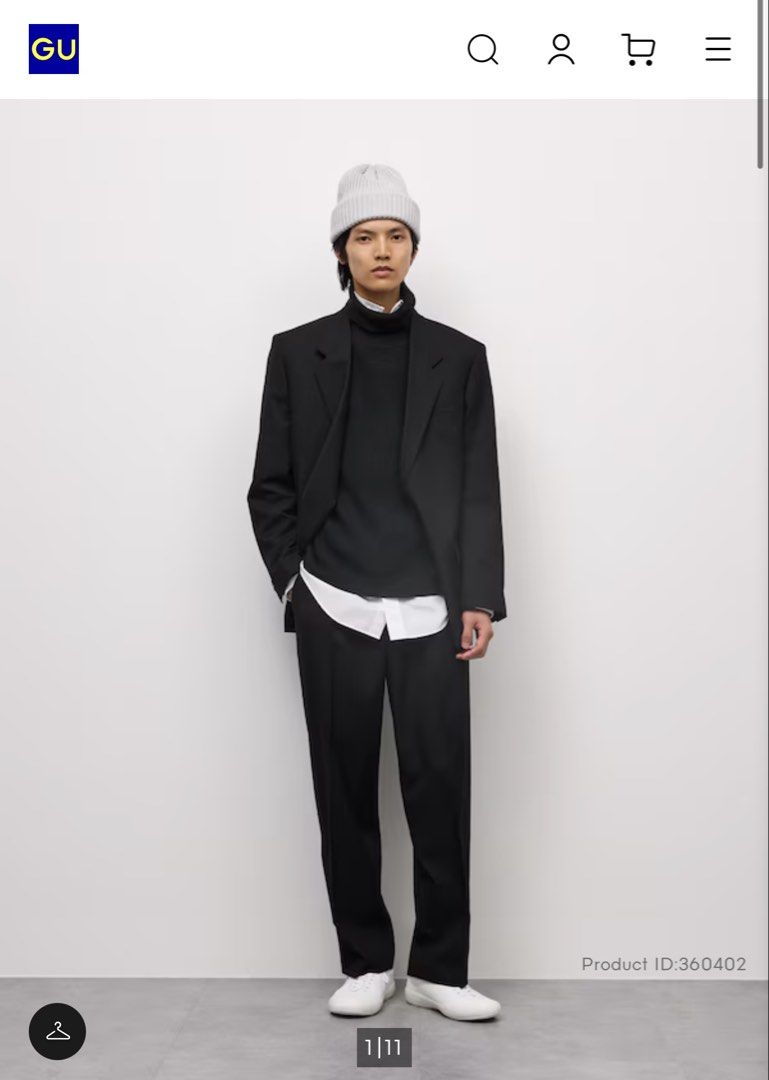 GU Dry Pleated Ankle Pants Black Size M (Category: Trousers) located in Cavite. Submitted by yakultjeni85475 (Listing ID 1469920975, Image 2). Description: - Brand/Model: GU dry pleated ankle pants - Color: Black - Size: M - Material: Lightweight fabric - Features: Front pleats for a clean, tailored shape - Style: Versatile for casual or smart outfits - Condition: Clean, label tag intact.