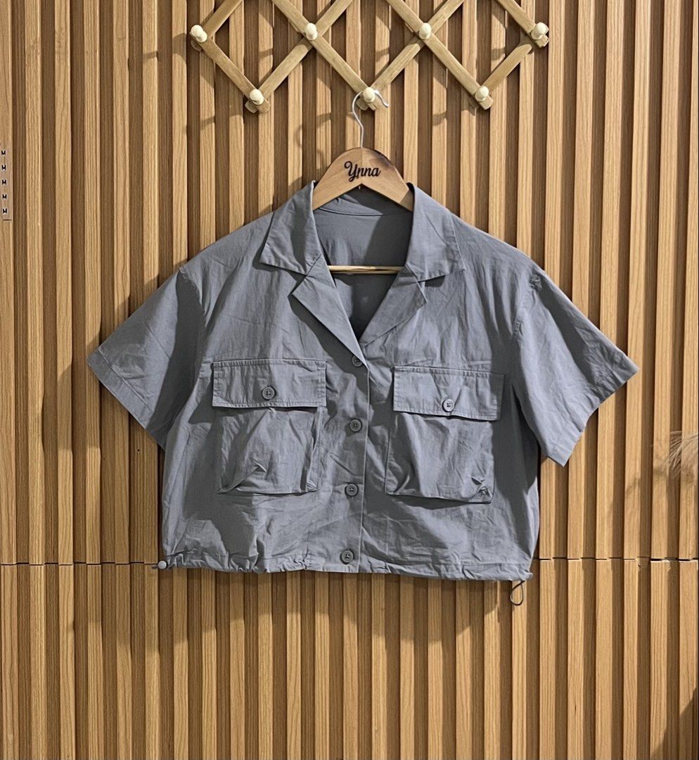 GU Utility Short Shirt (Category: Shirts) located in Caloocan City. Submitted by ynna_27 (Listing ID 1469885270, Image 1). Description: GU Utility Short Shirt Used - Good as new Color : Dark gray Small - Med Issue : x Price 480.