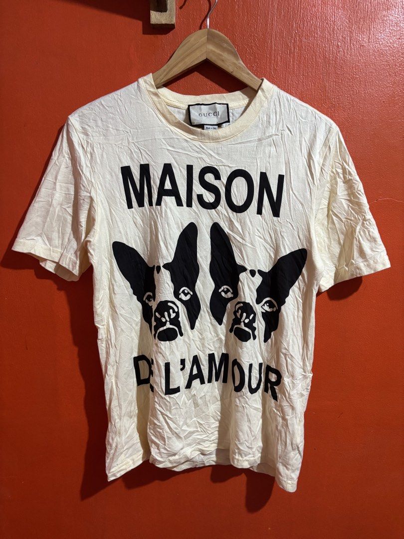 Gucci Maison De L'Amour Sequin Tee (Category: Shirts) located in Naga. Submitted by ajrc.shop (Listing ID 1469911127, Image 1). Description: Gucci Maison Dlamour ✅Size: S ✅Width: 18.5 ✅Length: 21.5 ✅Color Rate: 9/10 ✅Issue: None ✅Need Wash ✅Location: Bicol Naga City, Camarines Sur ✅Courier: J&T Express/Flash Express ✅MOP: Gcash only.