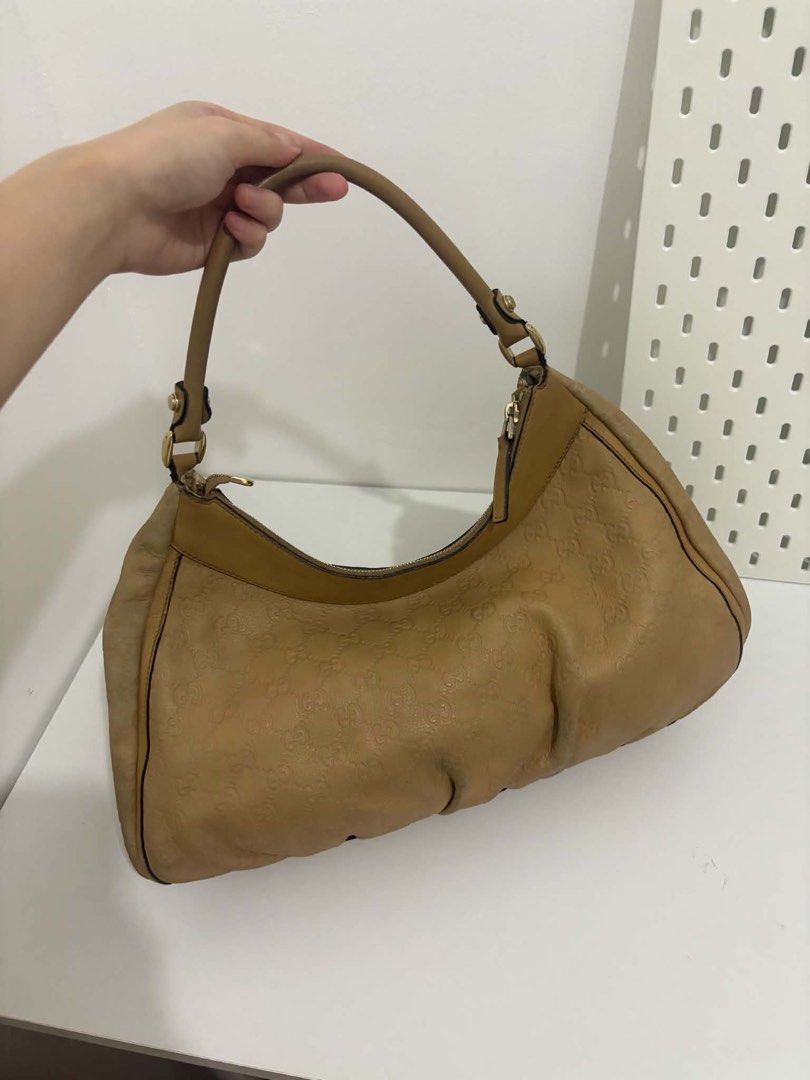 Gucci Monogram Leather Shoulder Bag Tan Abbey (Category: Luxury Bags & Wallets) located in Manila. Submitted by maglips (Listing ID 1469909369, Image 3). Description: Perfect for daily bags and on-the-go girlies!! Money back guaranteed!.