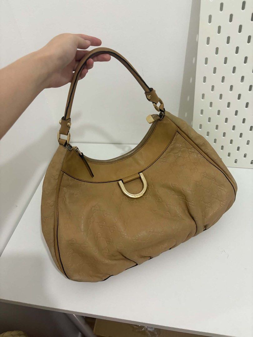 Gucci Monogram Leather Shoulder Bag Tan Abbey (Category: Luxury Bags & Wallets) located in Manila. Submitted by maglips (Listing ID 1469909369, Image 1). Description: Perfect for daily bags and on-the-go girlies!! Money back guaranteed!.