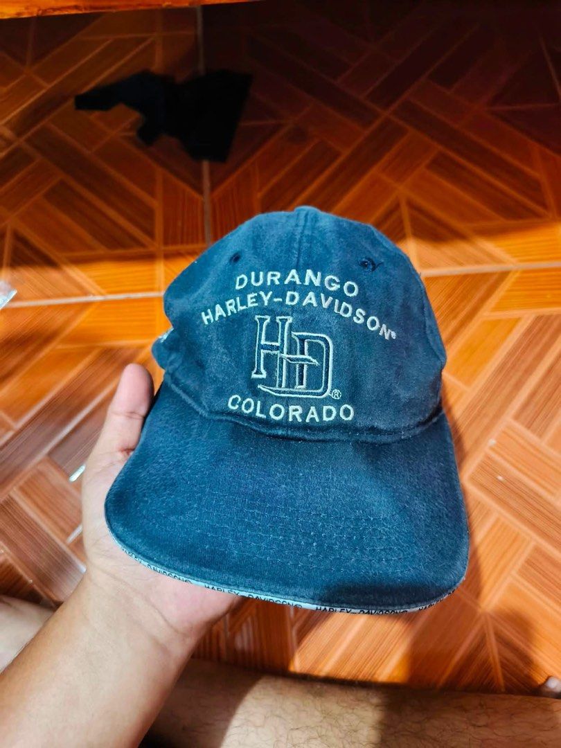 Harley-Davidson Durango Colorado Cap (Category: Caps & Hats) located in Alaminos. Submitted by thriftings625 (Listing ID 1469938333, Image 3). Description: Genuine embroidered dad cap Issues: Fading, light wear, frayed edges No tears, embroidery intact kayo na bahala mag paayos.