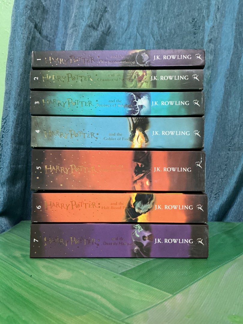 Harry Potter Complete 7 Book Set Bloomsbury Paperback (Category: Storybooks) located in Cebu City. Submitted by oscarwilding (Listing ID 1469900876, Image 2). Description: Selling my complete Harry Potter series (Books 1 to 7) by J.K. Rowling to raise some extra funds. Originally bought it for 1,500 (w box). Condition: Not used (except for book 1). Covers and spines are well-kept with minor signs of shelf wear, and all pages are complete, clean, 
