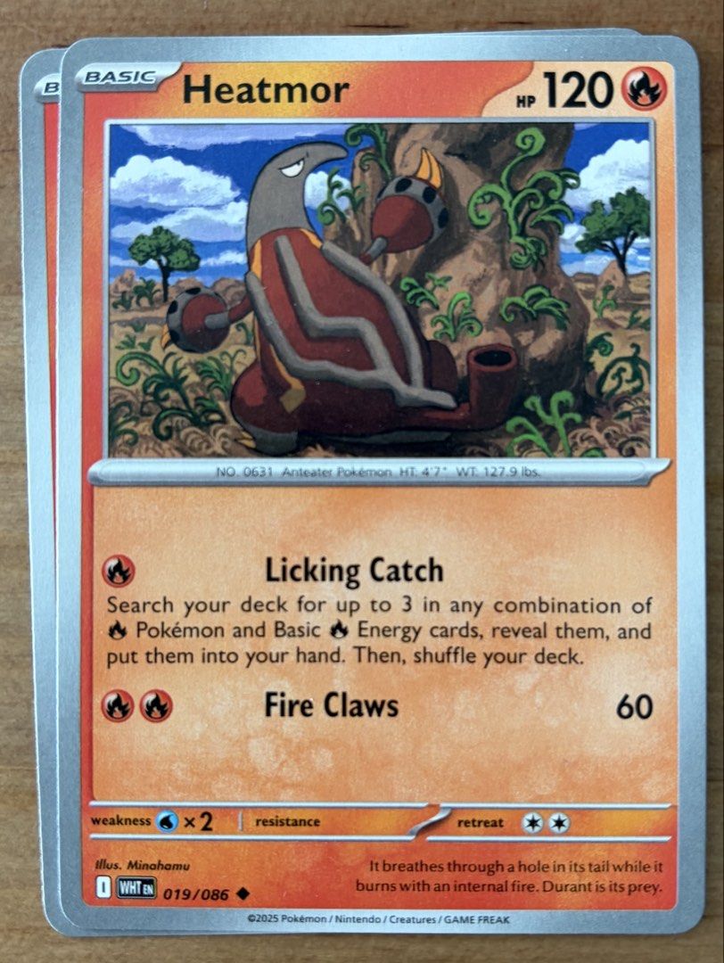 Heatmor | Pokemon Cards ~ White Flare (Category: Raw Singles) located in Makati City. Submitted by cardlab (Listing ID 1469241132, Image 1). Description: Items are 💯 authentic/original/legit. About The Card: •Language: EN • Number: 019/086 • Uncommon • Normal FOR: • Cards ₱99 and below with Card Sleeves • Cards ₱100 and up with Card Sleeves and Used Toploader • ₱10 for Bnew Tops Packaging (If Shipping): ✔️ Plastic cover ✔️ Cardboard ✔️ Bubble wr