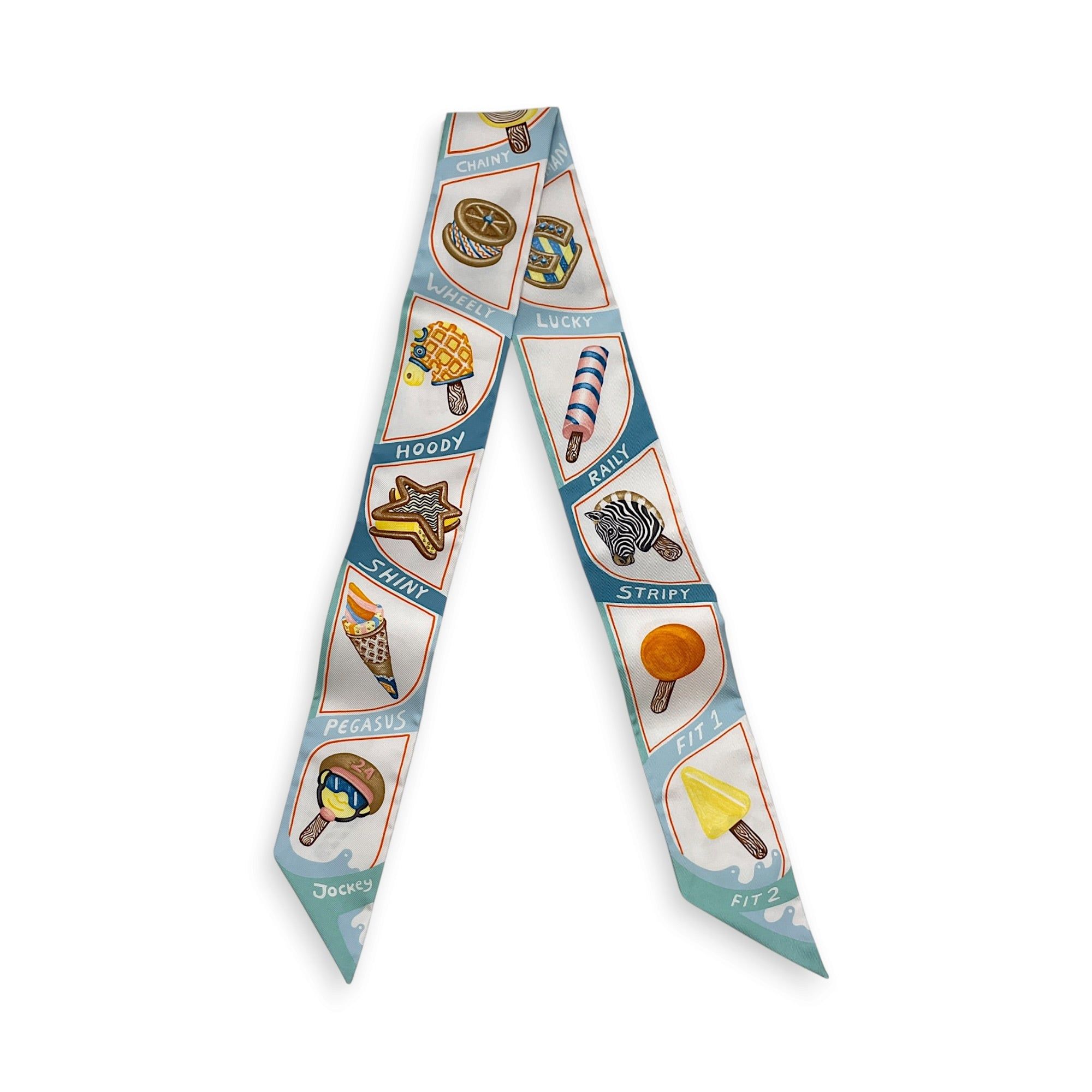 Hermès Funny Ice Cream Aqua/Orange/Jaune Twilly, Luxury, Accessories on ...