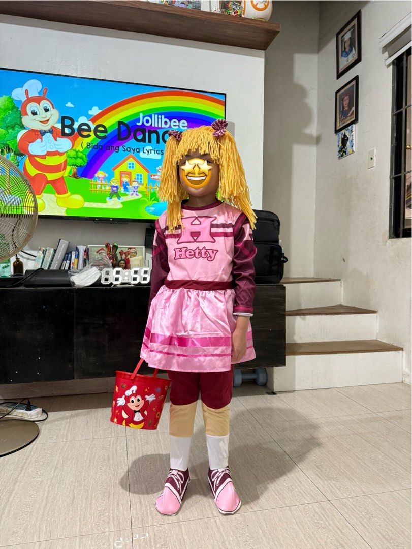 Hetty costume with wig (Category: Babies & Kids Fashion) located in Calamba. Submitted by ninya1517 (Listing ID 1469814046, Image 1). Description: - Complete Hetty character costume.