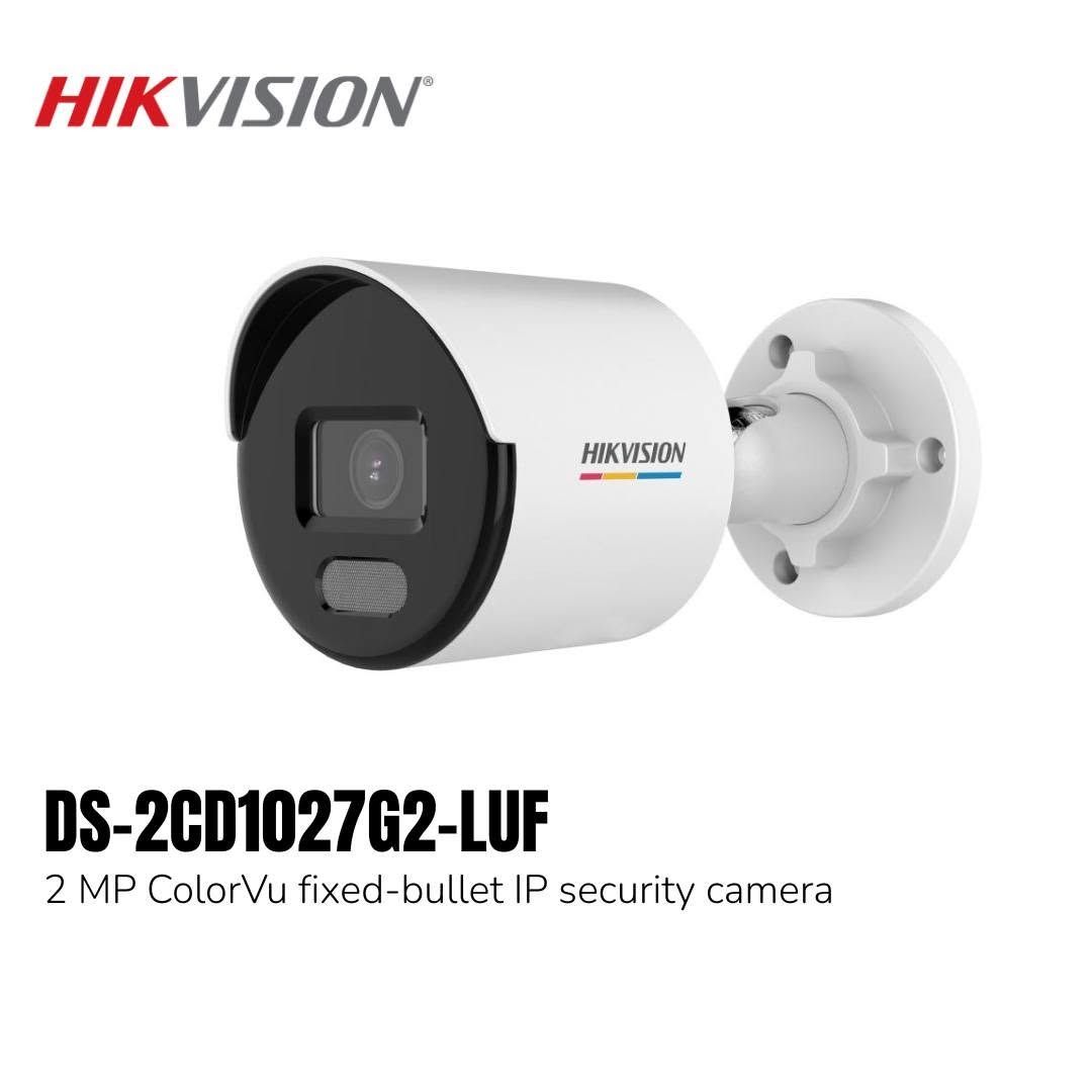 Hikvision DS-2CD1027G2-LUF 2MP ColorVu Fixed-Bullet IP Security Camera (Category: Security Systems & CCTV Cameras) located in Mandaluyong City. Submitted by 09178449559 (Listing ID 1469845323, Image 1). Description: 🔒📹 Protect What Matters with the Hikvision DS-2CD1027G2-LUF 2MP ColorVu IP Bullet Camera! 🔒📹 Experience reliable, high-quality surveillance with 24/7 full-color imaging, smart detection, and built-in audio. Designed for dependable