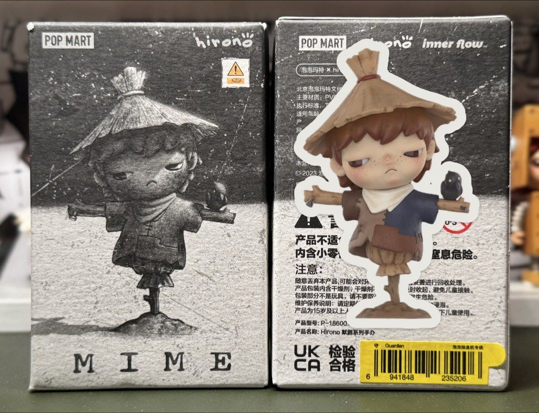 Pop Mart Hirono Mime Series Guardian Confirmed Box (Category: Designer & Blind Box Toys) located in Mandaluyong City. Submitted by blindboxvault (Listing ID 1469856364, Image 2). Description: - Brand: Pop Mart - Series: Hirono Mime Series - Character: Guardian - Condition: Confirmed Box; 100% Sealed and Authentic Hirono Mime Series Prison Figure from Pop Now - Perfect for Hirono collectors - Shipping available, shouldered by buyer 📍 Mandaluyong.
