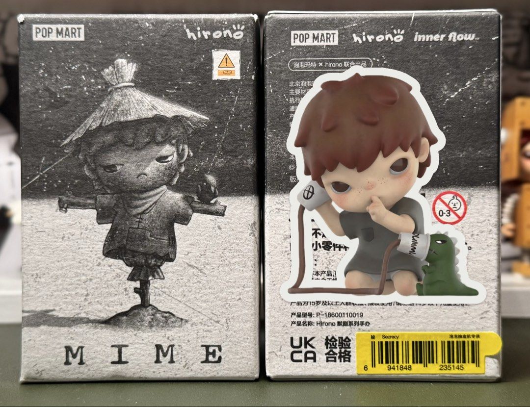 Pop Mart Hirono Mime Series Secrecy Confirmed Box (Category: Designer & Blind Box Toys) located in Mandaluyong City. Submitted by blindboxvault (Listing ID 1469856764, Image 2). Description: - Brand: Pop Mart - Series: Hirono Mime Series - Character: Secrecy - Condition: Confirmed Box; 100% Sealed and Authentic Hirono Mime Series Prison Figure from Pop Now - Perfect for Hirono collectors - Shipping available, shouldered by buyer 📍 Mandaluyong.