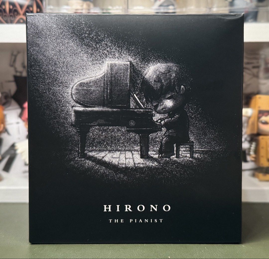 Pop Mart Hirono The Pianist (Category: Designer & Blind Box Toys) located in Mandaluyong City. Submitted by blindboxvault (Listing ID 1469868568, Image 2). Description: - Item: Hirono The Pianist Edition - Condition: Brand new, factory sealed, untouched - Colorway: Black with detailed front monochrome illustration - Authenticity: 100% Original Pop Mart - Carefully stored, perfect for designer toy collectors - Shipping available, shouldered by buy