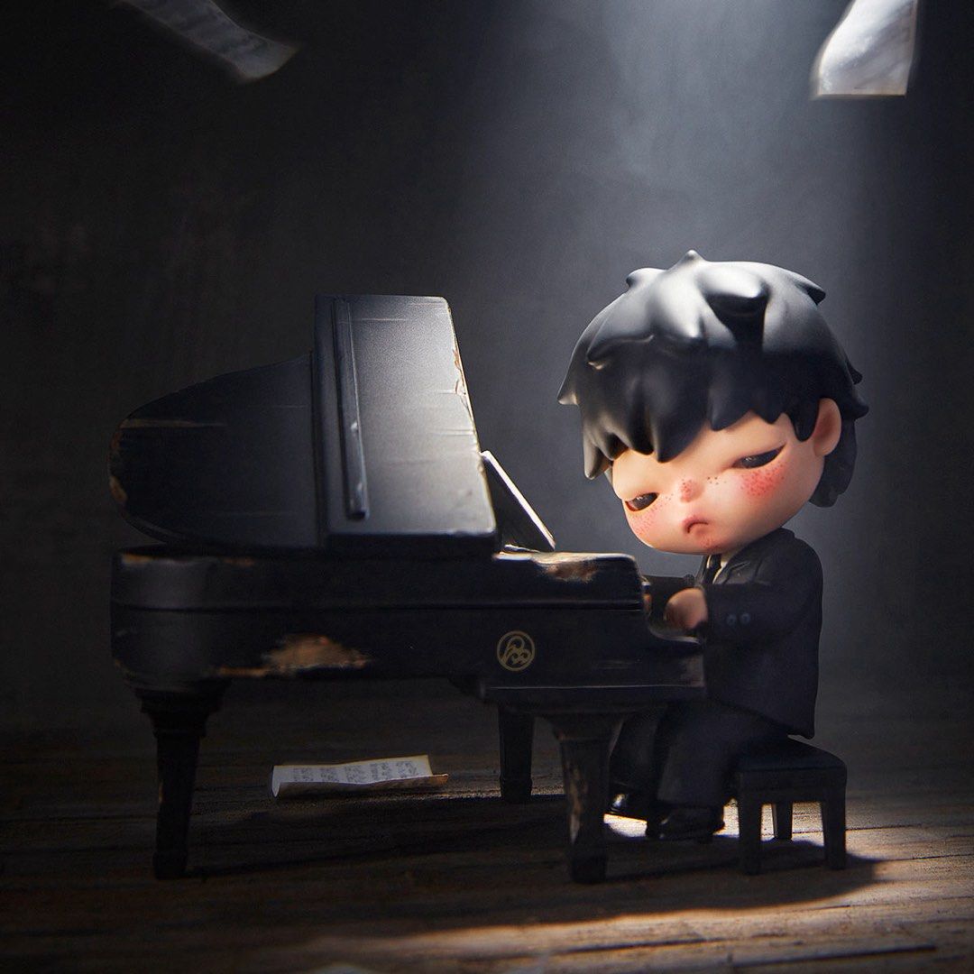 Pop Mart Hirono The Pianist (Category: Designer & Blind Box Toys) located in Mandaluyong City. Submitted by blindboxvault (Listing ID 1469868568, Image 1). Description: - Item: Hirono The Pianist Edition - Condition: Brand new, factory sealed, untouched - Colorway: Black with detailed front monochrome illustration - Authenticity: 100% Original Pop Mart - Carefully stored, perfect for designer toy collectors - Shipping available, shouldered by buy