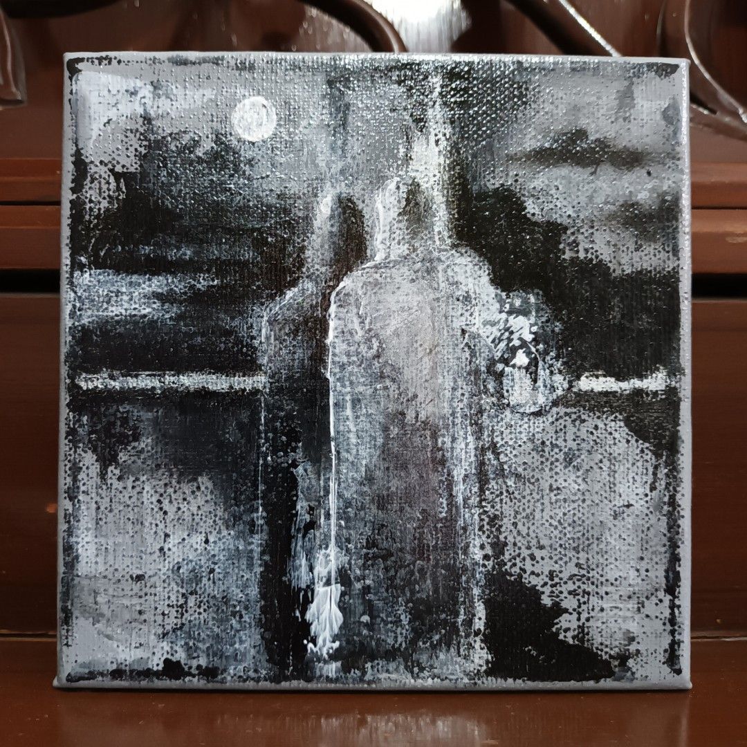 Horror Painting (Category: Art & Prints) located in Bacoor. Submitted by clutterodon (Listing ID 1469904718, Image 1). Description: "FINAL DESTINATION" 15 x 15 cm Acrylic on Canvas Varnished Ready to Hang No frame.