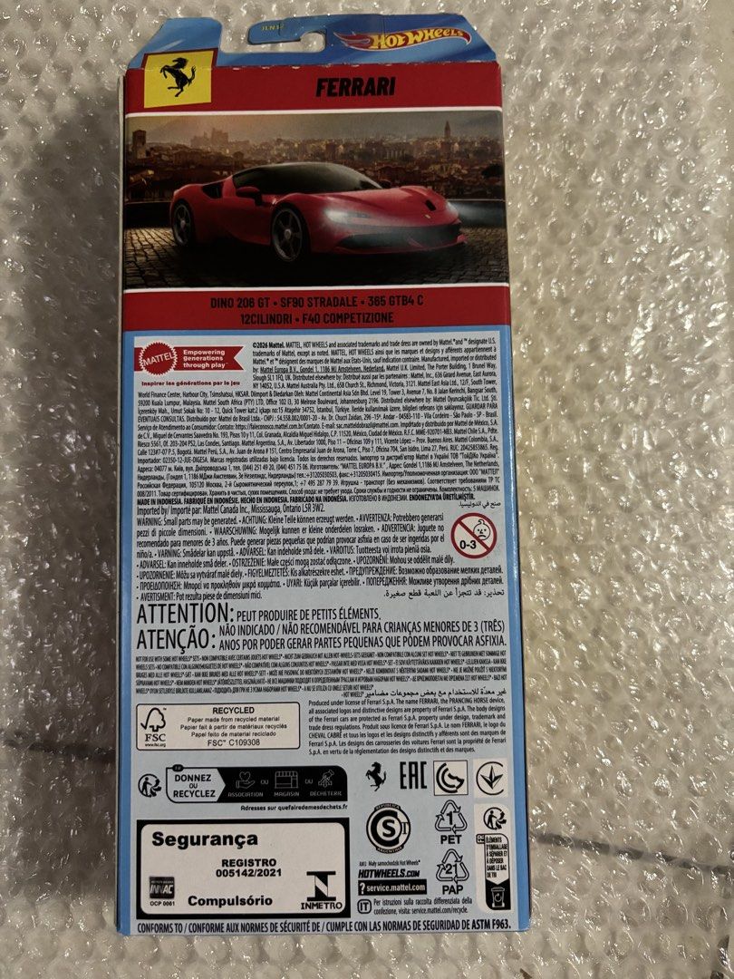 Hot Wheels Ferrari 5-Car Pack Set (Read description) (Category: Vehicle & Diecast Models) located in Manila. Submitted by rezzy580 (Listing ID 1469852057, Image 2). Description: Hotwheels ferrari 5 pack 750 firm price Models included:Dino 206 GT, SF90 Stradale, 365 GTB4 C, 12Cilindri, and F40 Competizione Loc: San Pedro Mop: Gcash Shipping via: JRS Express / Lalamove / LBC + Shipping fee Payment first before shipping Can video call while transact