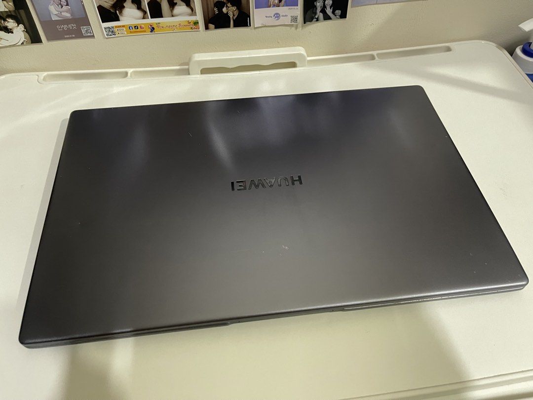 Huawei MateBook D 15 Ryzen 5 (Category: Laptops & Notebooks) located in Manila. Submitted by decluttersbynini (Listing ID 1469779827, Image 3). Description: - Model: Huawei MateBook D 15 - Color: Dark Grey - Processor: AMD Ryzen 5 3500U - Memory: 8GB RAM - Storage: 477GB - OS: Windows 11 Home Single Language - Keyboard: QWERTY layout with integrated touchpad - Security: Power button fingerprint reader - Condition: Well used - Issue: Minor scratch