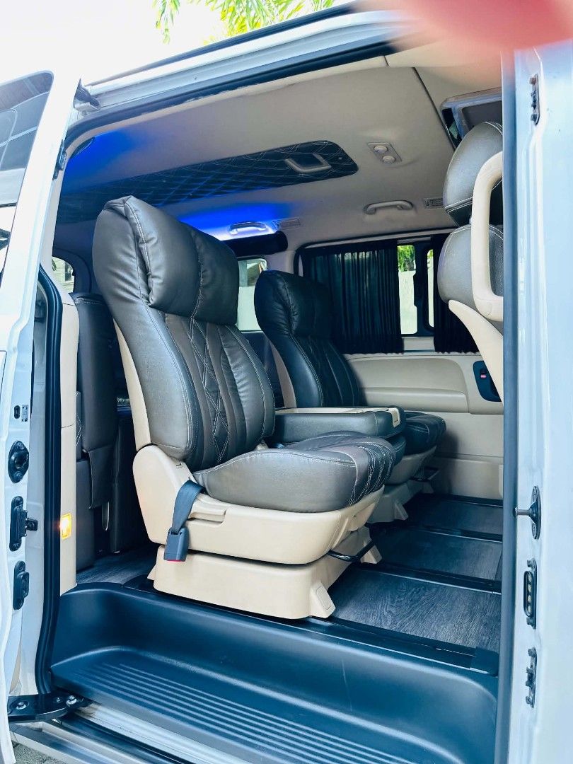 Hyundai Starex (Category: Used Cars) located in Manila. Submitted by adolphreyes645 (Listing ID 1469861461, Image 3). Description: ✨ Ambient LED Lights ✨ Built-in Videoke Set – Ready for family trips and outings! Features: ✔️ All Original Paint ✔️ Premium Leather Seats ✔️ Upgraded Head Unit ✔️ Customized Wooden Style Flooring ✔️ Brand New Rays 15” Mags ✔️ Michelin Tires (95% tread life) ✔️ LED Headlights ✔️ Bosch Horn ✔️ Reverse Camera ✔️ Ice Col