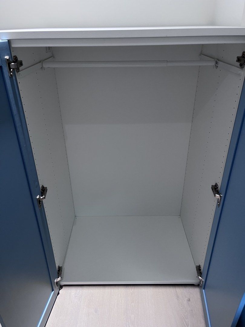 IKEA Blue and White Modular Wardrobe with Storage Unit, Furniture ...