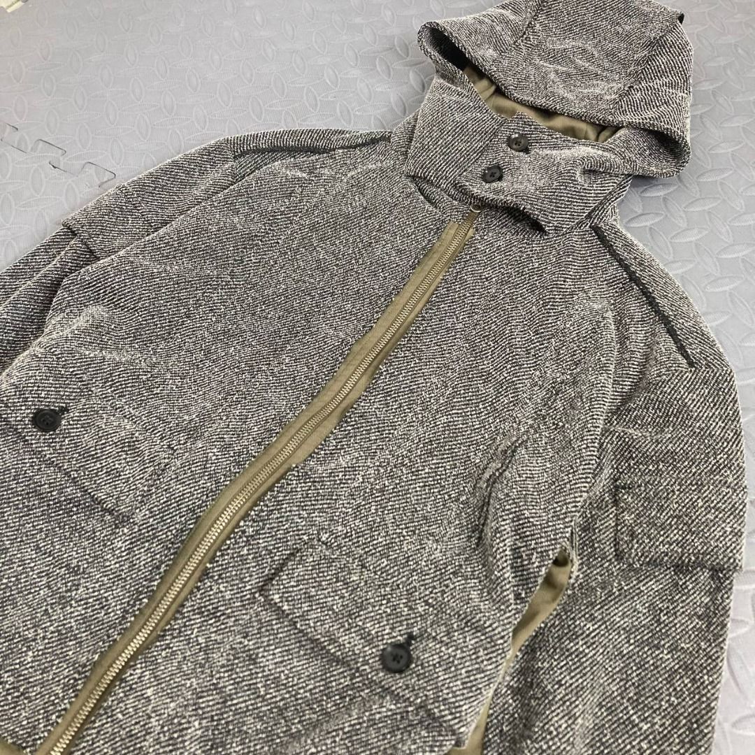 Initial – 17A/W Funnel Hood Tweed-Texture Knit Jacket (Category: Coats, Jackets and Outerwear) located in Quezon City. Submitted by archived.g (Listing ID 1469829070, Image 3). Description: Initial – 17A/W Funnel Hood Tweed-Texture Knit Jacket - Brand: Initial Made in: China Year: Fall/Winter 2017 Material: Polyester, Rayon/Viscose Color: Gray Marked size: 38 Sizing: Measurements (laid flat): Shoulders: 18.5" Sleeves: 20.5” Bust: 18” Waist: 16" L