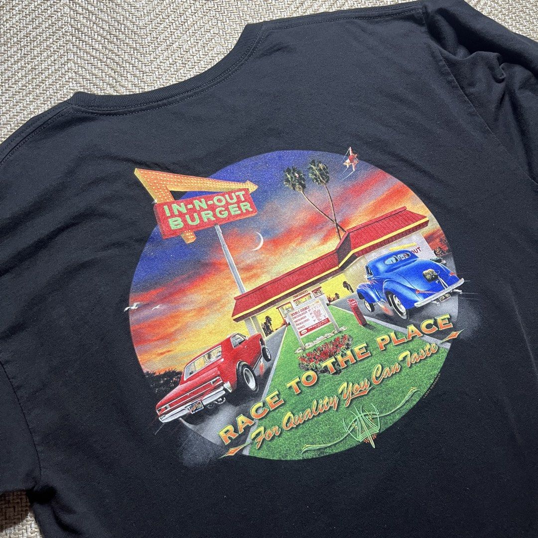 IN-N-OUT Graphic Shirt (Category: Tshirts & Polo Shirts ) located in Rizal. Submitted by cattleya_street (Listing ID 1469936847, Image 1). Description: IN-N-OUT Graphic Shirt Size: L Measurments: W - 22in L - 29in Excellent Condition Mine: ₱400 .
