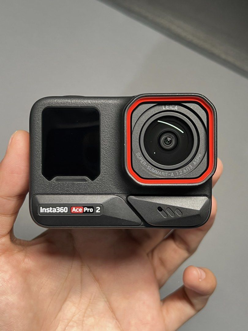 Insta360 Ace Pro 2 3pcs Batteries + Grip (Category: Video Cameras) located in Malabon City. Submitted by enricogomez (Listing ID 1469881436, Image 2). Description: Insta360 Ace Pro 2 3pcs Batteries + Grip • excellent condition • under warranty til Nov. 2026 • honest issue: missing cover on charging port (see 6th pic) Inclusions • ace pro 2 (midnight black) • 3pcs batteries • charging hub • flymile xplorer grip with strap • wind guard • mic cap • 