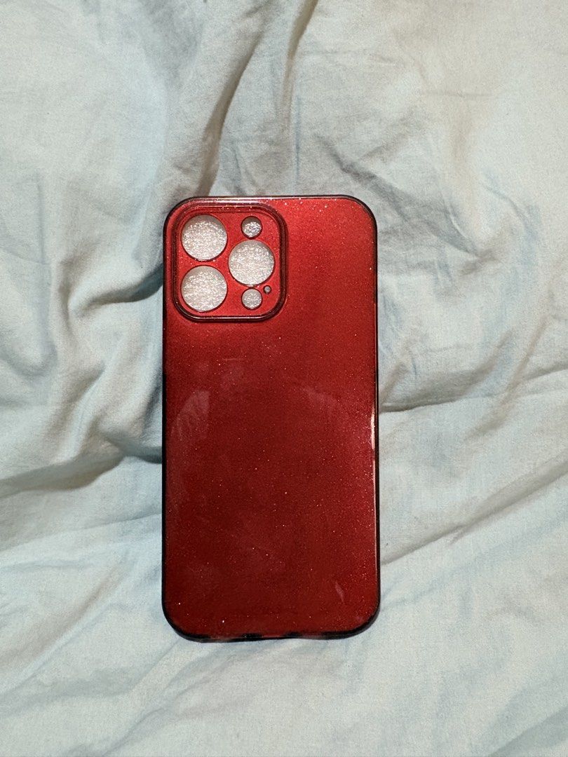Ip 14 promax case (Category: Cases & Sleeves) located in Manila. Submitted by thriftwithgem (Listing ID 1469902981, Image 1). Description: - Glittery red.