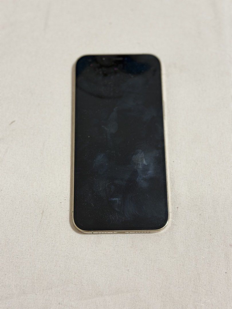 iPhone 12 Pro Max Gold 128GB (Category: iPhone 12 Series) located in Manila. Submitted by iykyklou (Listing ID 1469798185, Image 1). Description: Minimal scratches Only issue is yung lock/unlock button medyo need diinan 128gb, battery replacement required (nasa 75% battery health na lang) Unit only, no other inclusions Rfs: upgraded to iPhone 17 pro max already Location: Calamba Laguna Price negotiable Can meet up in Calamba or Makati (by sched).