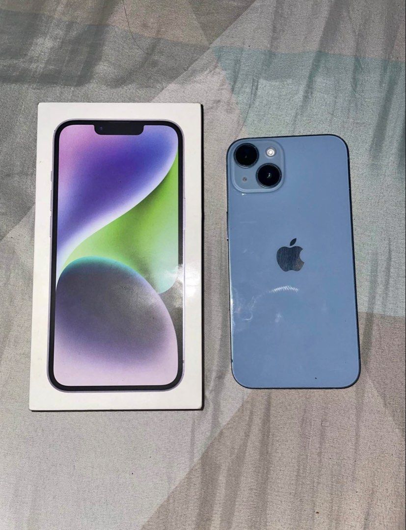 iPhone 14 128GB (Category: iPhone 14 Series) located in Manila. Submitted by ellakaneee (Listing ID 1469937277, Image 1). Description: ❗️❗️❗️FOR SALE OR SWAP❗️❗️❗️ IPHONE 14 128Gb ✅Under Warranty till 12/22/26 ✅Factory Unlock ✅Face ID ✅True tone ✅No sim restrictions ✅Pwede sa maarte 🔋86% Inclusion: Unit, case, Cord and Adaptor NO ISSUE 📍LOC: Bacoor Cavite 💬DM FOR MORE INFO.