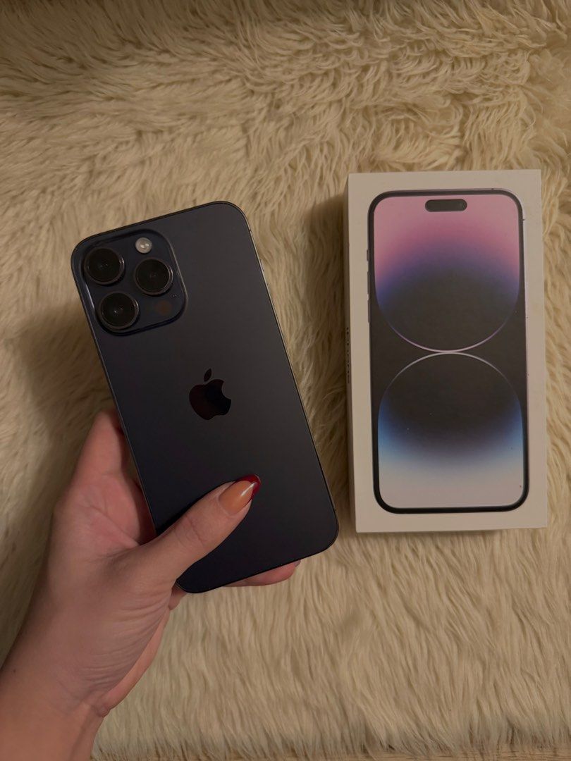 Iphone 14 Pro Max 256gb (Deep Purple) (Category: iPhone 14 Series) located in Paranaque City. Submitted by jerikacat (Listing ID 1469854299, Image 3). Description: Selling my iPhone 14 Pro Max 256gb in the stunning deep purple colorway 💜 Unit Details: * 100% smooth & well-maintained * No scratches, dents, or physical damage * Lady-owned & carefully handled * Comes with original box & charger * With original purchase receipt from Loop Store Condi